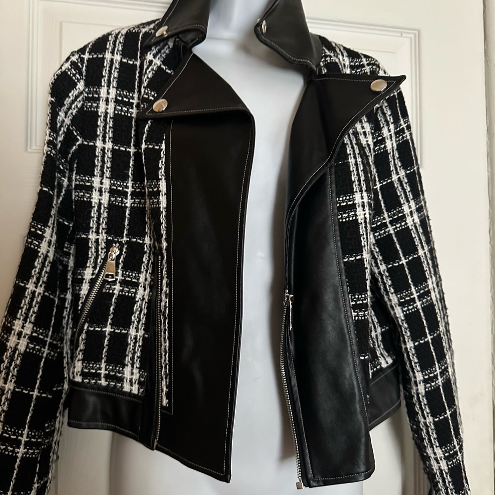 Wd-Ny Jacket With Leather Cloth ,